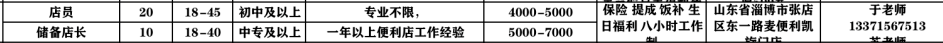 山东麦便利商业有限公司招聘店员,储备店长