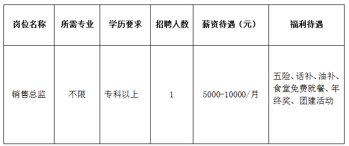 山东铁壁虎建材有限公司招聘销售总监