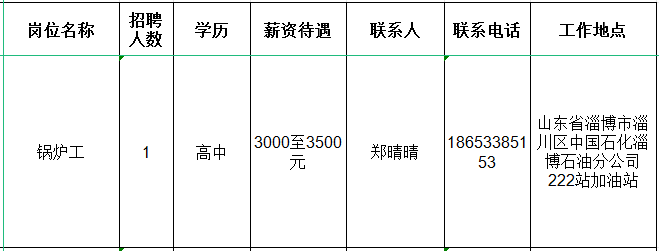 山东华洋制药有限公司招聘锅炉工