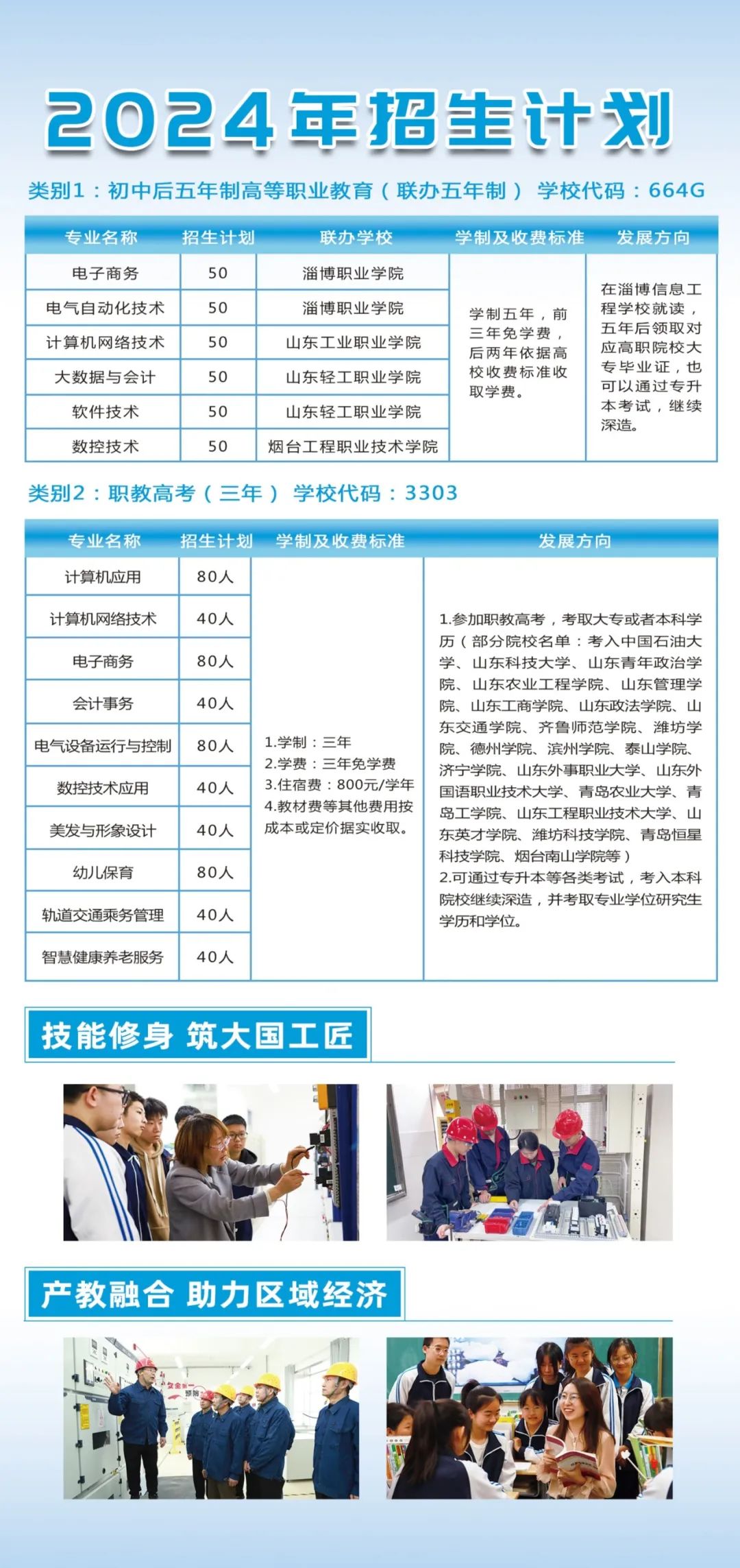 淄博信息工程学校2024年招生简章