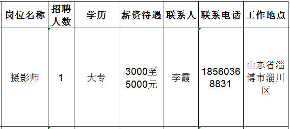 淄川区鼓浪屿汽车维修保养店招聘摄影师