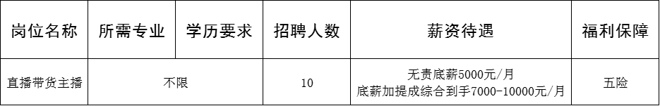 淄博居东居电子商务有限公司招聘直播带货主播