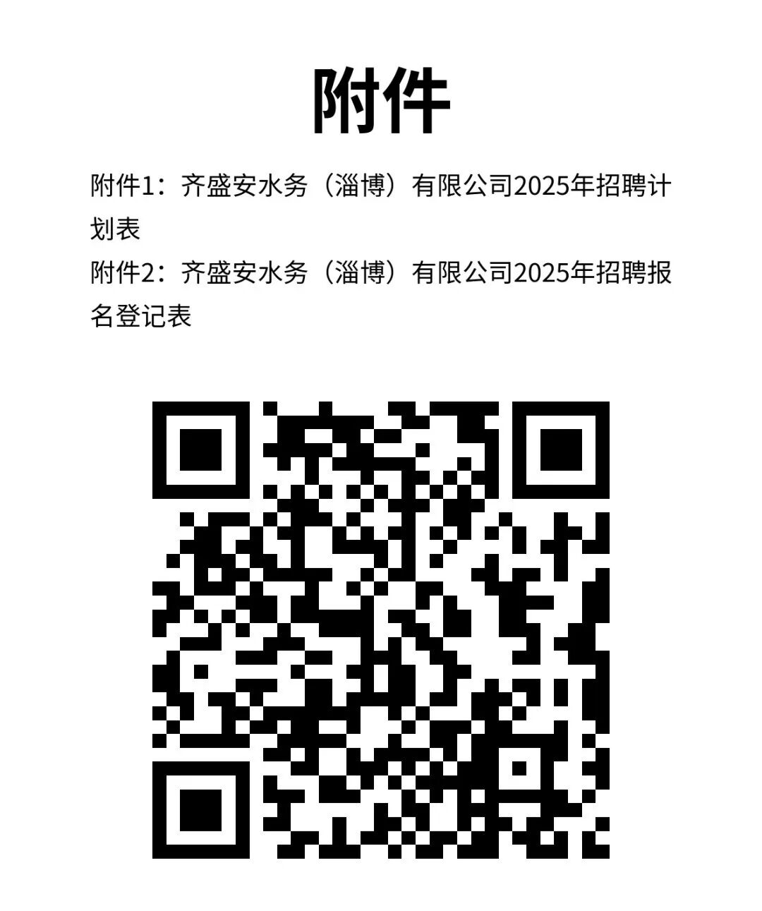 齐盛安水务(淄博)有限公司2025年招聘公告