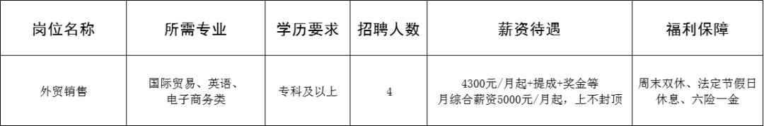 翰之翊畅（山东）健康科技有限公司招聘外贸销售