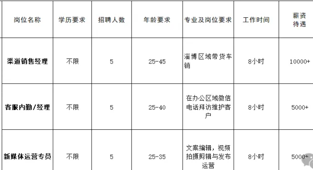 山东车之蓝能源科技有限公司招聘渠道销售经理,客服内勤,经理,新媒体运营专员