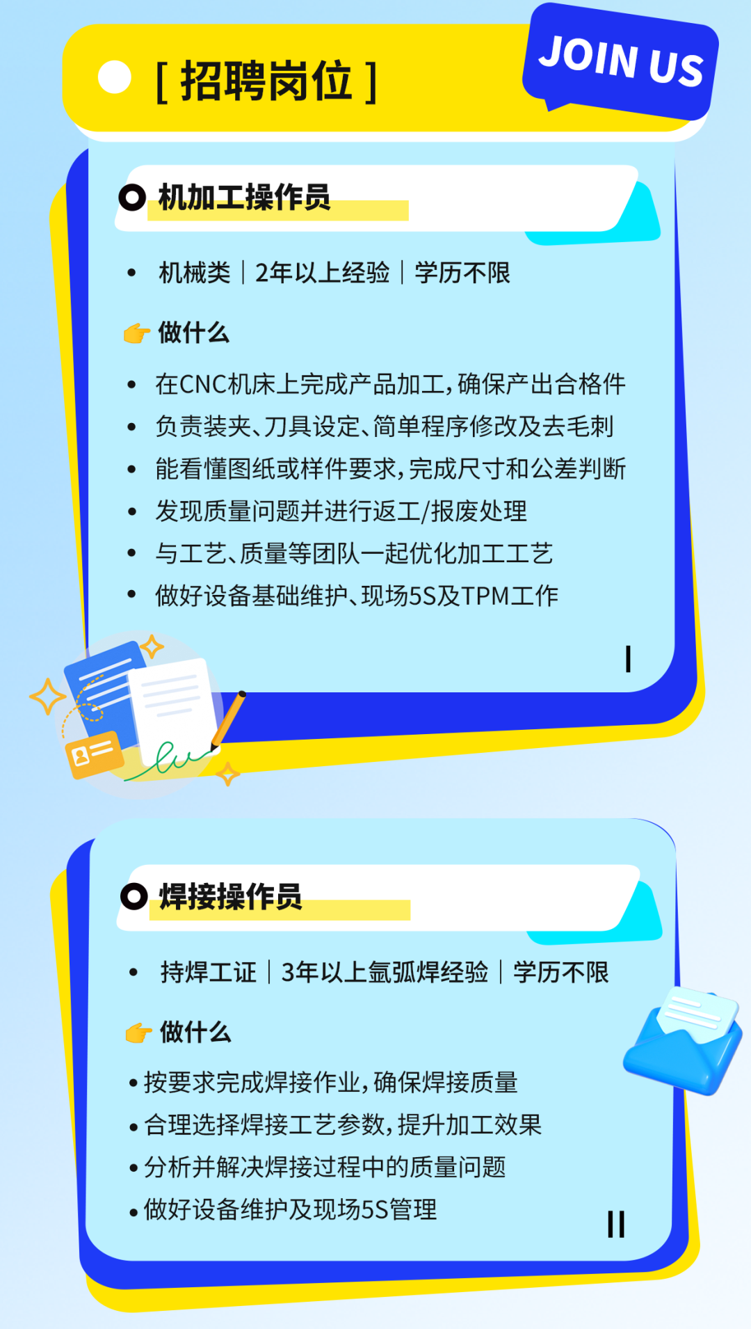 鲁阳精工招聘机加工操作员,焊接操作员,机械研发工程师,安全质量经理