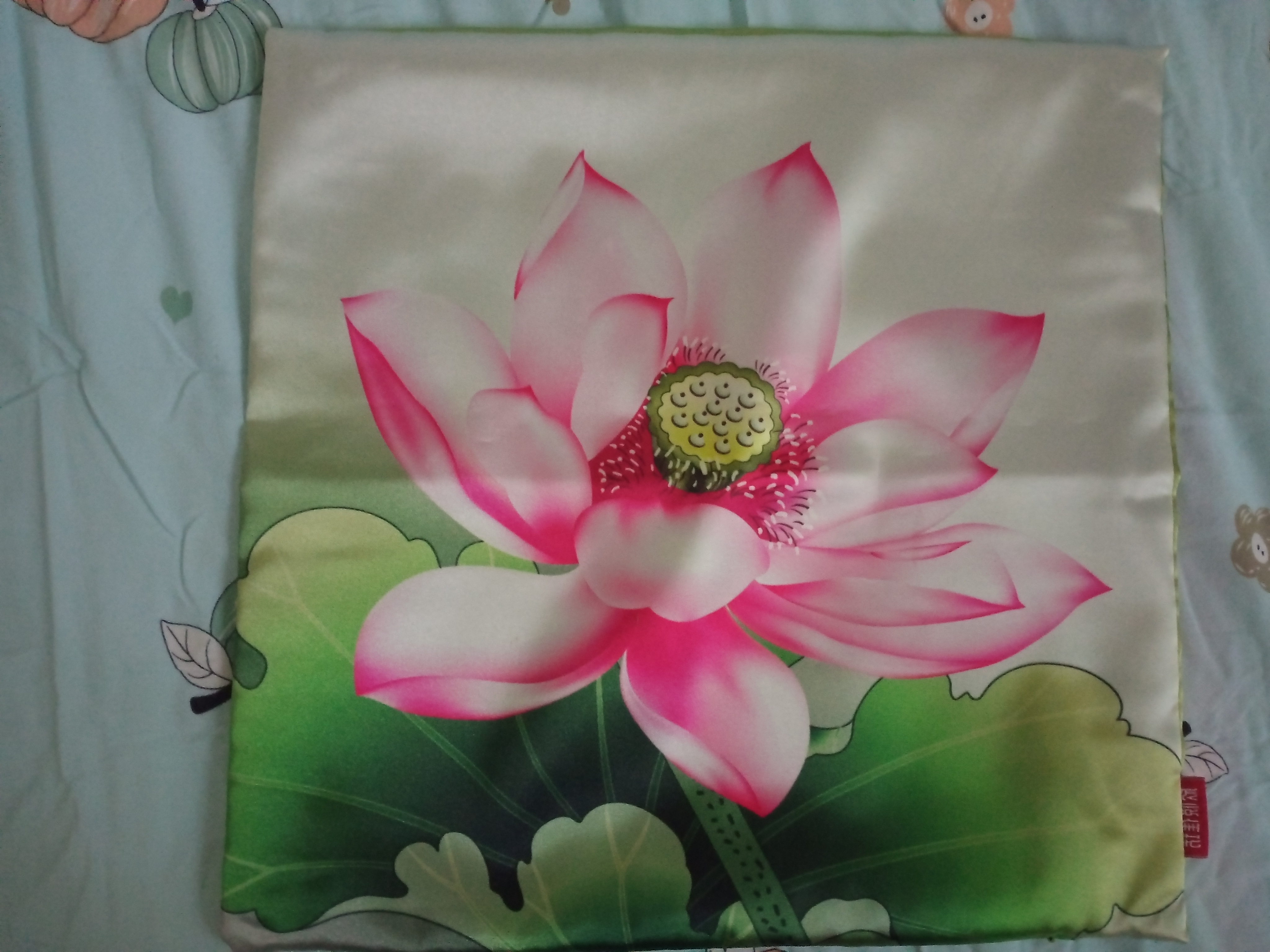 淄博夏季荷花图案抱枕套3个